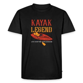 Kayak Legend Canoë Wildlife en - T-shirt Premium bio Homme - noir - Devant - Nico (187cm)