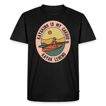 Faire du kayak en tant que canoë cardio Funny - T-shirt Premium bio Homme - noir - Devant - Nico (187cm)