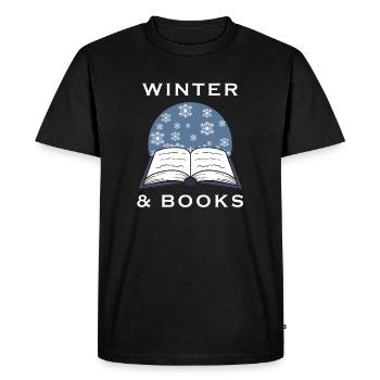 Journées d'hiver : livres, lecture, littérature, - T-shirt Premium bio Homme - noir - Devant - Nico (187cm)