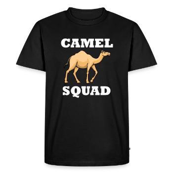 Camel Squad Wildlife Animals Nature Desert - Men's Premium Organic T-Shirt - black - Front - Nico (187cm)