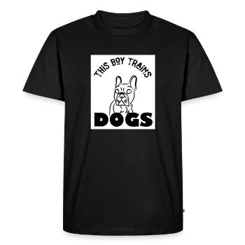 Dressage de chiens Funny Saying Dog Obéissance - T-shirt Premium bio Homme - noir - Devant - Nico (187cm)