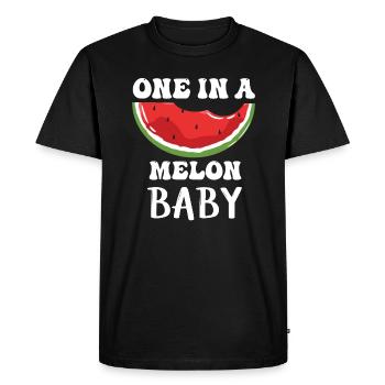 One in a melon baby Watermelon - Men's Premium Organic T-Shirt - black - Front - Nico (187cm)