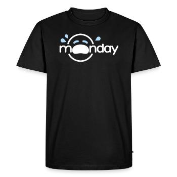 Lundi - Montag - T-shirt Premium bio Homme - noir - Devant - Nico (187cm)