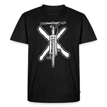 Bicycle, bike, mountain biking, MTB, recreational sports - Men's Premium Organic T-Shirt - black - Front - Nico (187cm)
