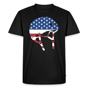 Sport Us Flag Roller Derby - Men's Premium Organic T-Shirt - black - Front - Nico (187cm)