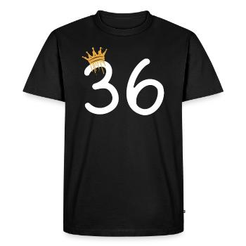 36 - Men's Premium Organic T-Shirt - black - Front - Nico (187cm)