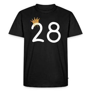 28 - T-shirt Premium bio Homme - noir - Devant - Nico (187cm)