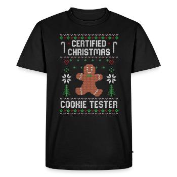 moche noël pain d'épice drôle biscuits amusement - T-shirt Premium bio Homme - noir - Devant - Nico (187cm)