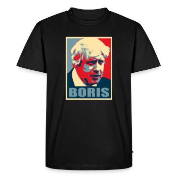 Boris Johnson Premier ministre du Royaume-Uni - Boris Johnson - T-shirt Premium bio Homme - noir - Devant - Nico (187cm)