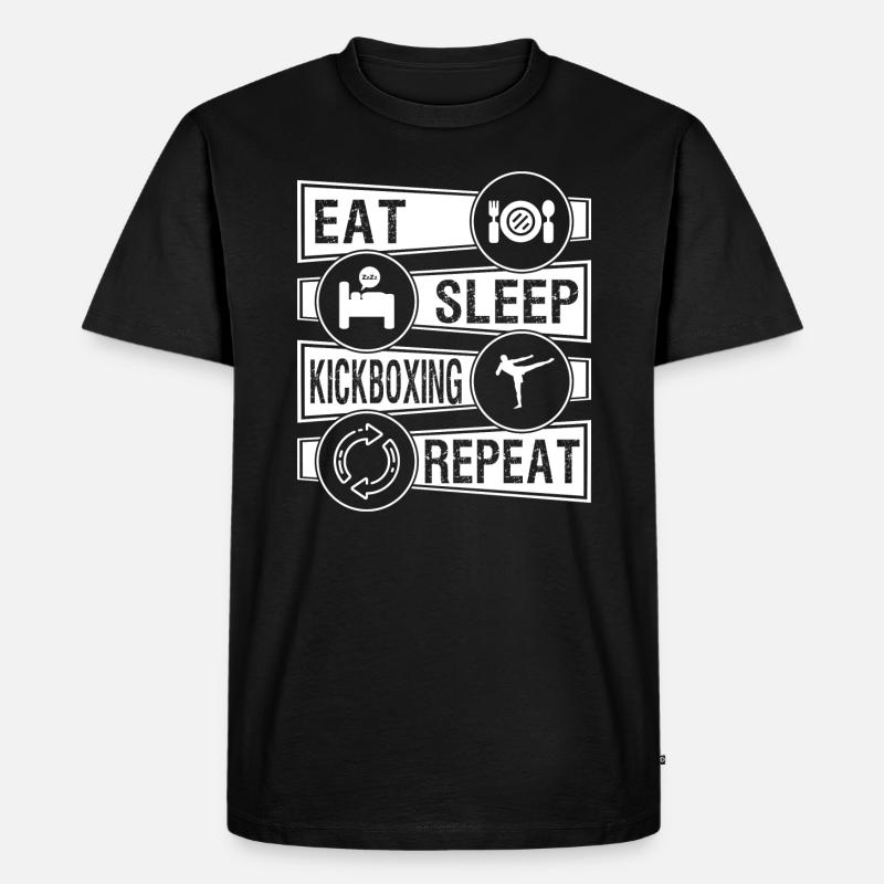 Kickboxer - Männer Premium Bio T-Shirt - Schwarz