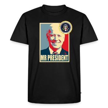 POTUS Joe Biden - Monsieur le Président Joe Biden - T-shirt Premium bio Homme - noir - Devant - Nico (187cm)