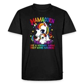 Mamacorn - Fête des Mères - T-shirt Premium bio Homme - noir - Devant - Nico (187cm)