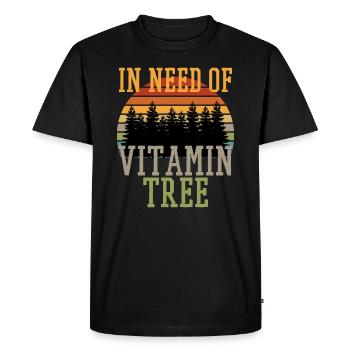 Forêt de bains forêt Amour de la forêt Proverbe VITAMIN TREE Forêt Arbres - T-shirt Premium bio Homme - noir - Devant - Nico (187cm)