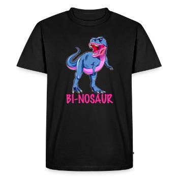 Binosaur - Mois de la fierté bisexuelle - T-shirt Premium bio Homme - noir - Devant - Nico (187cm)