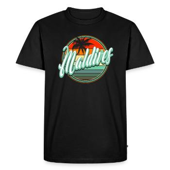 Summer Beach Holiday - Maldives - Men's Premium Organic T-Shirt - black - Front - Nico (187cm)