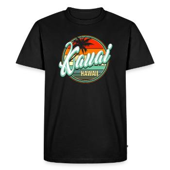Summer Beach Holiday - Kauai Hawaii - Men's Premium Organic T-Shirt - black - Front - Nico (187cm)