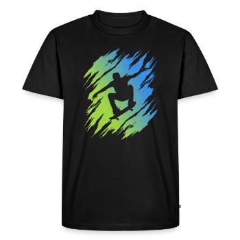 Skateboarding Tricks Skateboard Skater - T-shirt Premium bio Homme - noir - Devant - Nico (187cm)