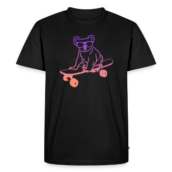 Skateboard Koala Patinage Skateboard Skater - T-shirt Premium bio Homme - noir - Devant - Nico (187cm)