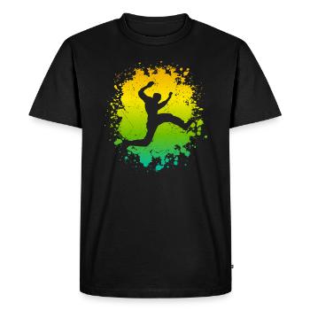 Freerunning Parkour Runner Freerunner Parkour - Men's Premium Organic T-Shirt - black - Front - Nico (187cm)
