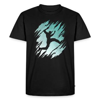 Freerunning Freerunner Parkour Runner Parkour - Men's Premium Organic T-Shirt - black - Front - Nico (187cm)