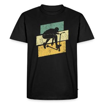 Scooter Tricks Scooter électrique Stunt Scooter - T-shirt Premium bio Homme - noir - Devant - Nico (187cm)