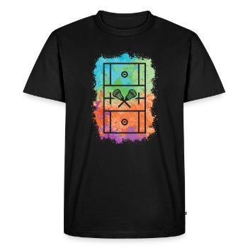 Joueurs de crosse Filles Joueurs de crosse - T-shirt Premium bio Homme - noir - Devant - Nico (187cm)