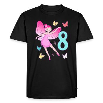 Fairy 8th birthday girl 8 years old Little fairies - Men's Premium Organic T-Shirt - black - Front - Nico (187cm)