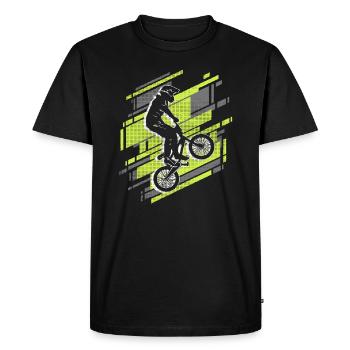 BMX Bike Rider Garçons Stunt Bike BMX - T-shirt Premium bio Homme - noir - Devant - Nico (187cm)