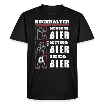 Mon quotidien de comptable - T-shirt Premium bio Homme - noir - Devant - Nico (187cm)