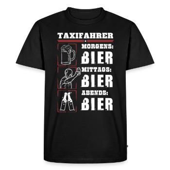 Mon quotidien de chauffeur de taxi - T-shirt Premium bio Homme - noir - Devant - Nico (187cm)