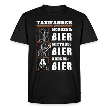 Mon quotidien de chauffeur de taxi - T-shirt Premium bio Homme - noir - Devant - Nico (187cm)