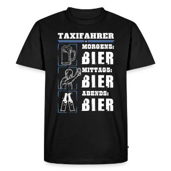 Mon quotidien de chauffeur de taxi - T-shirt Premium bio Homme - noir - Devant - Nico (187cm)