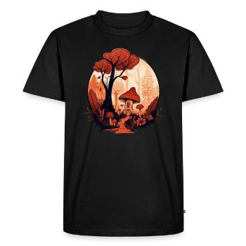 Mycètes - T-shirt Premium bio Homme - noir - Devant - Nico (187cm)
