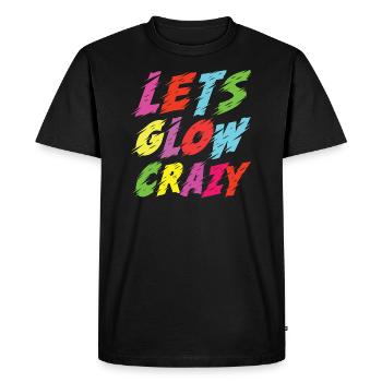 Let's Glow Crazy Glow Party 80s Retro CostumeParty - Men's Premium Organic T-Shirt - black - Front - Nico (187cm)