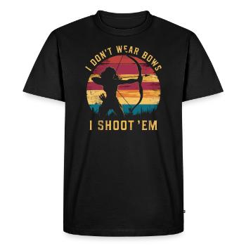 I Don't Wear Bows I Shoot Them Archer - Men's Premium Organic T-Shirt - black - Front - Nico (187cm)