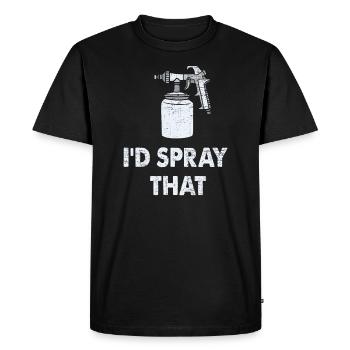 Vehicle Painter I'd Spray That - Men's Premium Organic T-Shirt - black - Front - Nico (187cm)