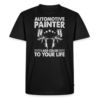 Peintre automobile Peintre de véhicules - T-shirt Premium bio Homme - noir - Devant - Nico (187cm)