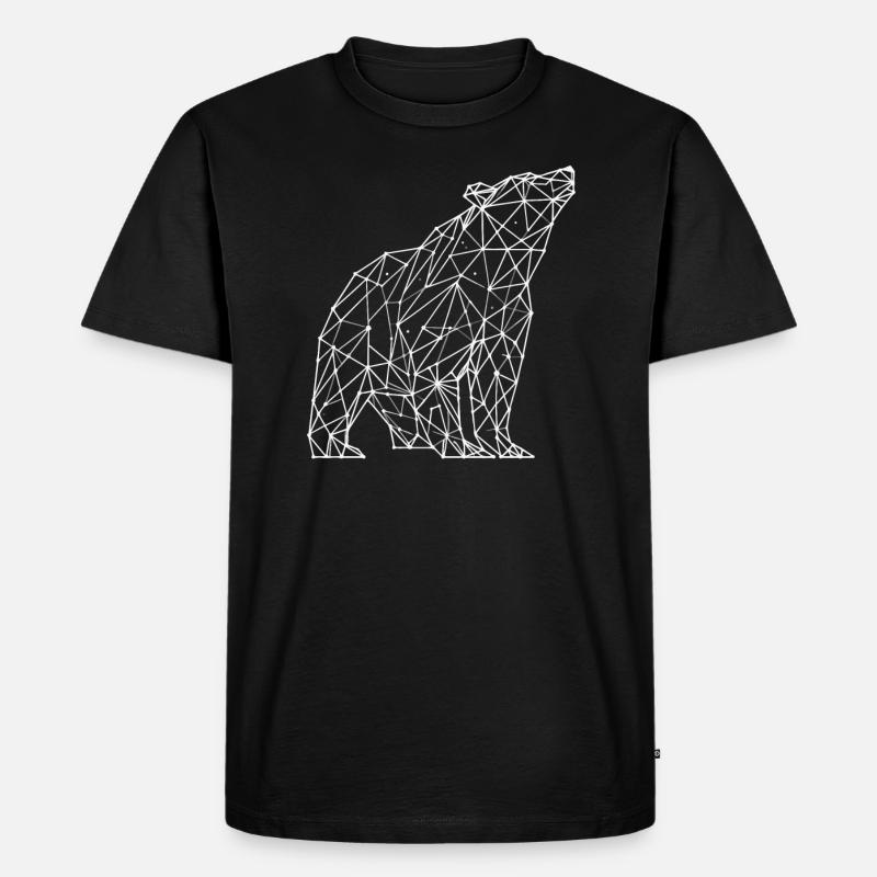 Polygone d’ours - T-shirt Premium bio Homme - noir