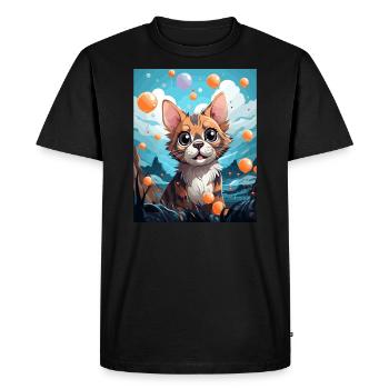 Chat du Bengale - T-shirt Premium bio Homme - noir - Devant - Nico (187cm)