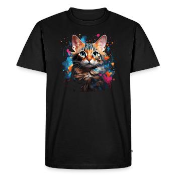 Chat du Bengale - T-shirt Premium bio Homme - noir - Devant - Nico (187cm)