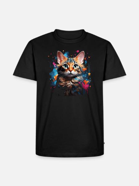 Bengal Cat - Men's Premium Organic T-Shirt - black