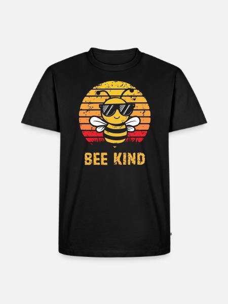 Bee Kind Biene - Männer Premium Bio T-Shirt - Schwarz