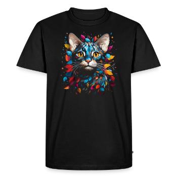 Chat du Bengale - T-shirt Premium bio Homme - noir - Devant - Nico (187cm)
