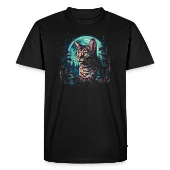 Chat du Bengale - T-shirt Premium bio Homme - noir - Devant - Nico (187cm)