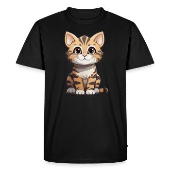 Chat du Bengale - T-shirt Premium bio Homme - noir - Devant - Nico (187cm)