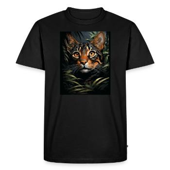Chat du Bengale - T-shirt Premium bio Homme - noir - Devant - Nico (187cm)