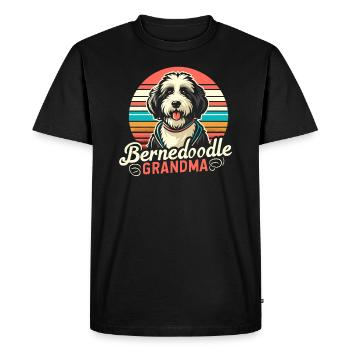 Bernedoodle Chien Mamie - T-shirt Premium bio Homme - noir - Devant - Nico (187cm)