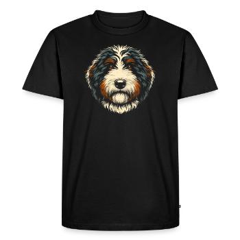 Bernedoodle Chien - T-shirt Premium bio Homme - noir - Devant - Nico (187cm)