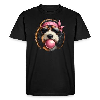 Bernedoodle Chien - T-shirt Premium bio Homme - noir - Devant - Nico (187cm)