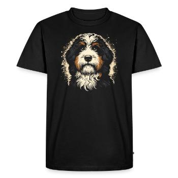 Bernedoodle Chien - T-shirt Premium bio Homme - noir - Devant - Nico (187cm)